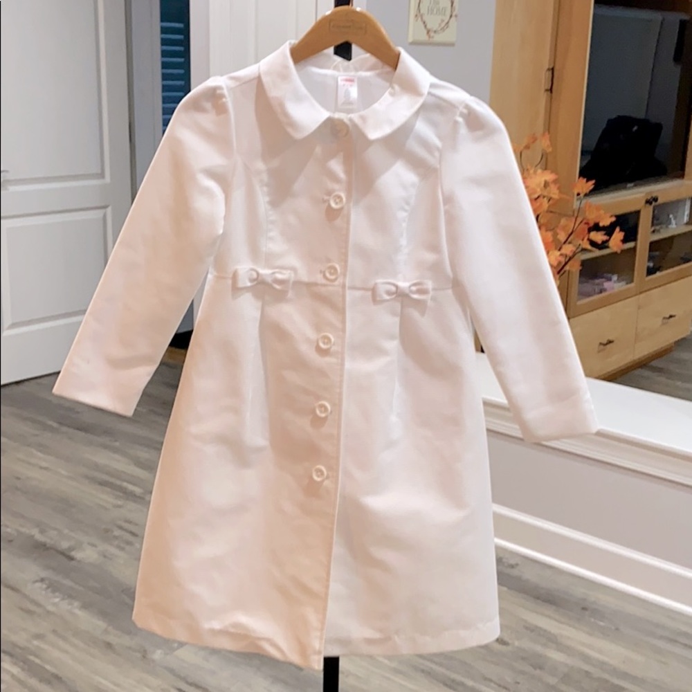 Gymboree Girls White Spring/Easter Coat/Jacket 7/8